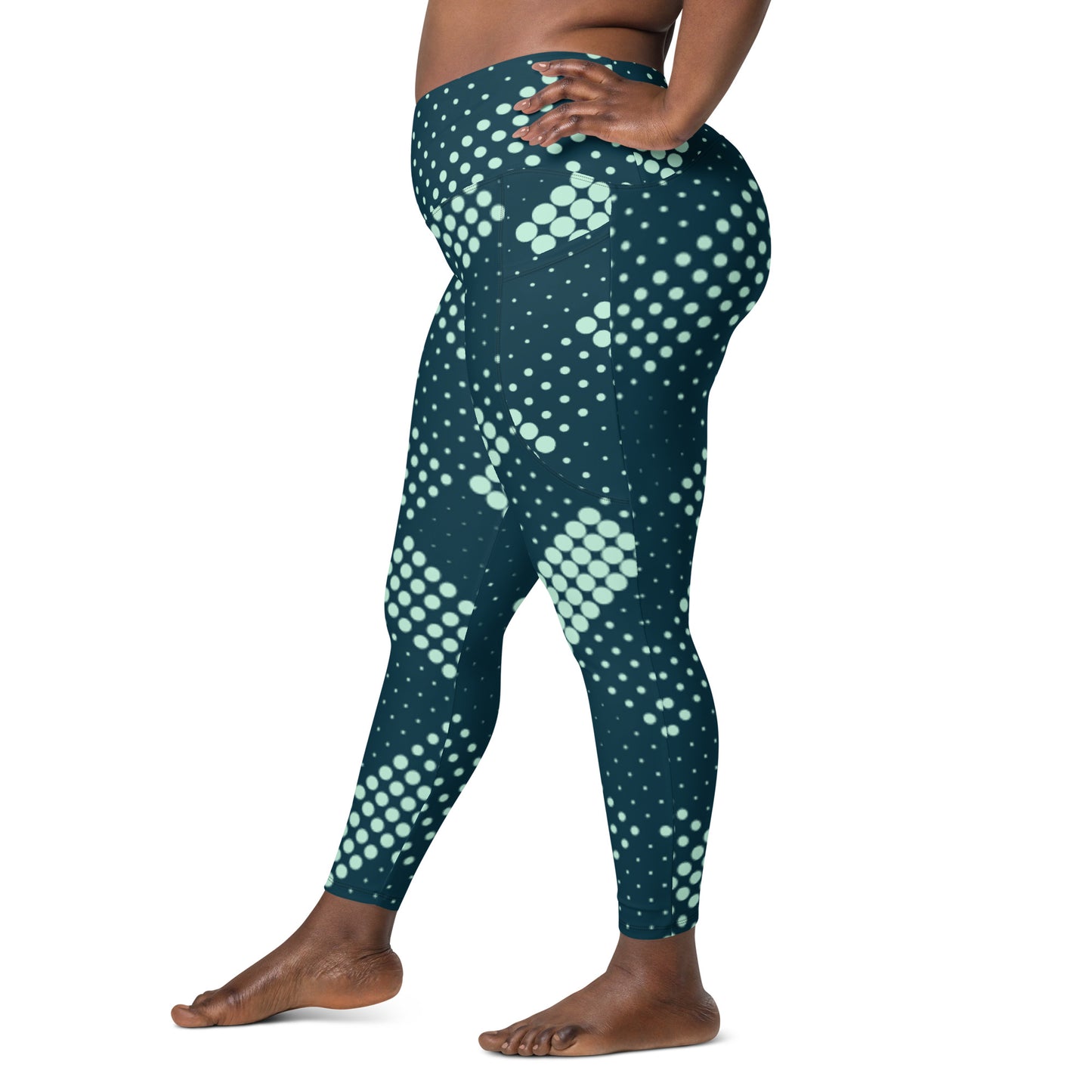 Crossover leggings with pockets