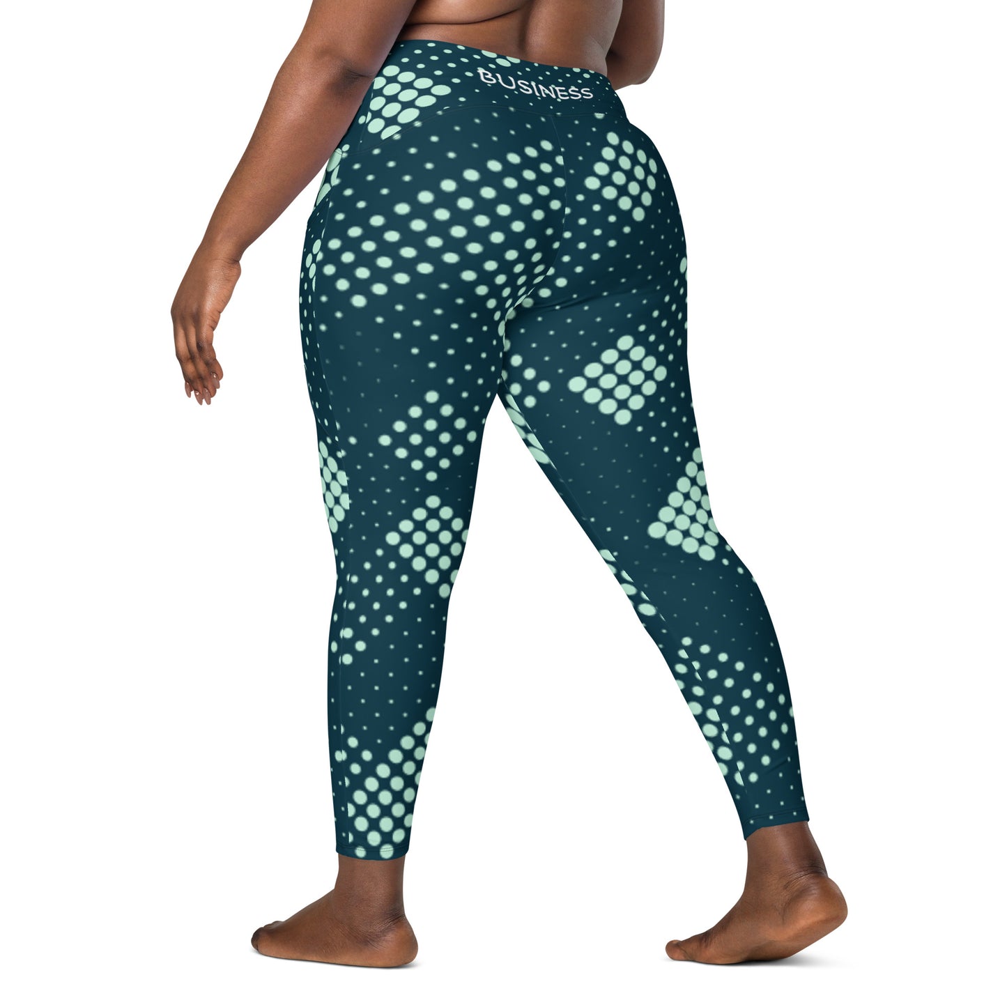 Crossover leggings with pockets