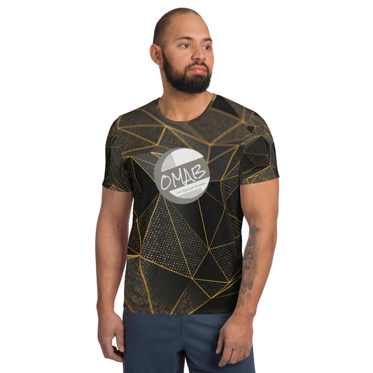 Black and Gold OMAB Men's Athletic T-shirt