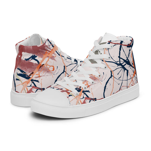 Paint Splatter OMAB Men’s high top canvas shoes