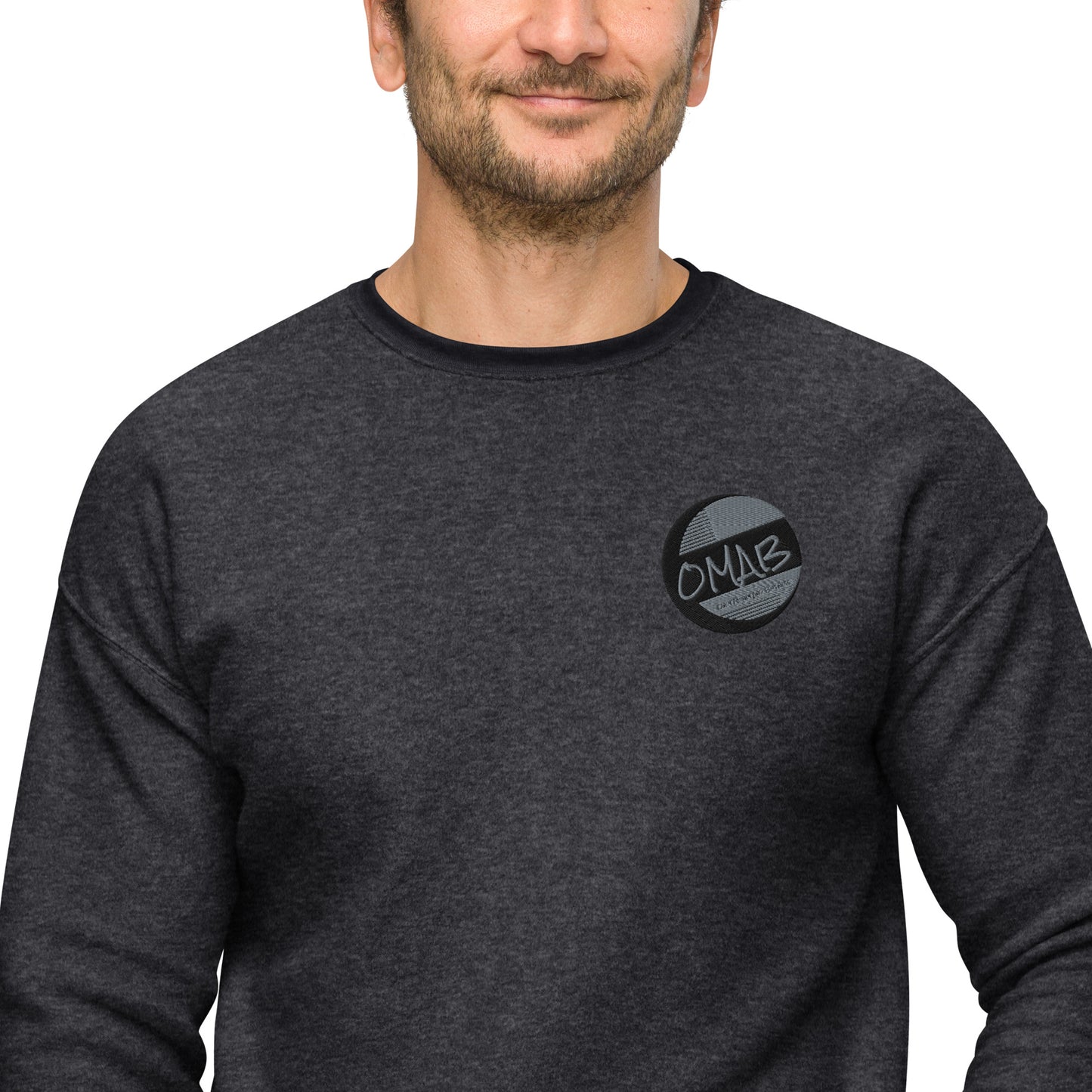 Unisex sueded fleece sweatshirt