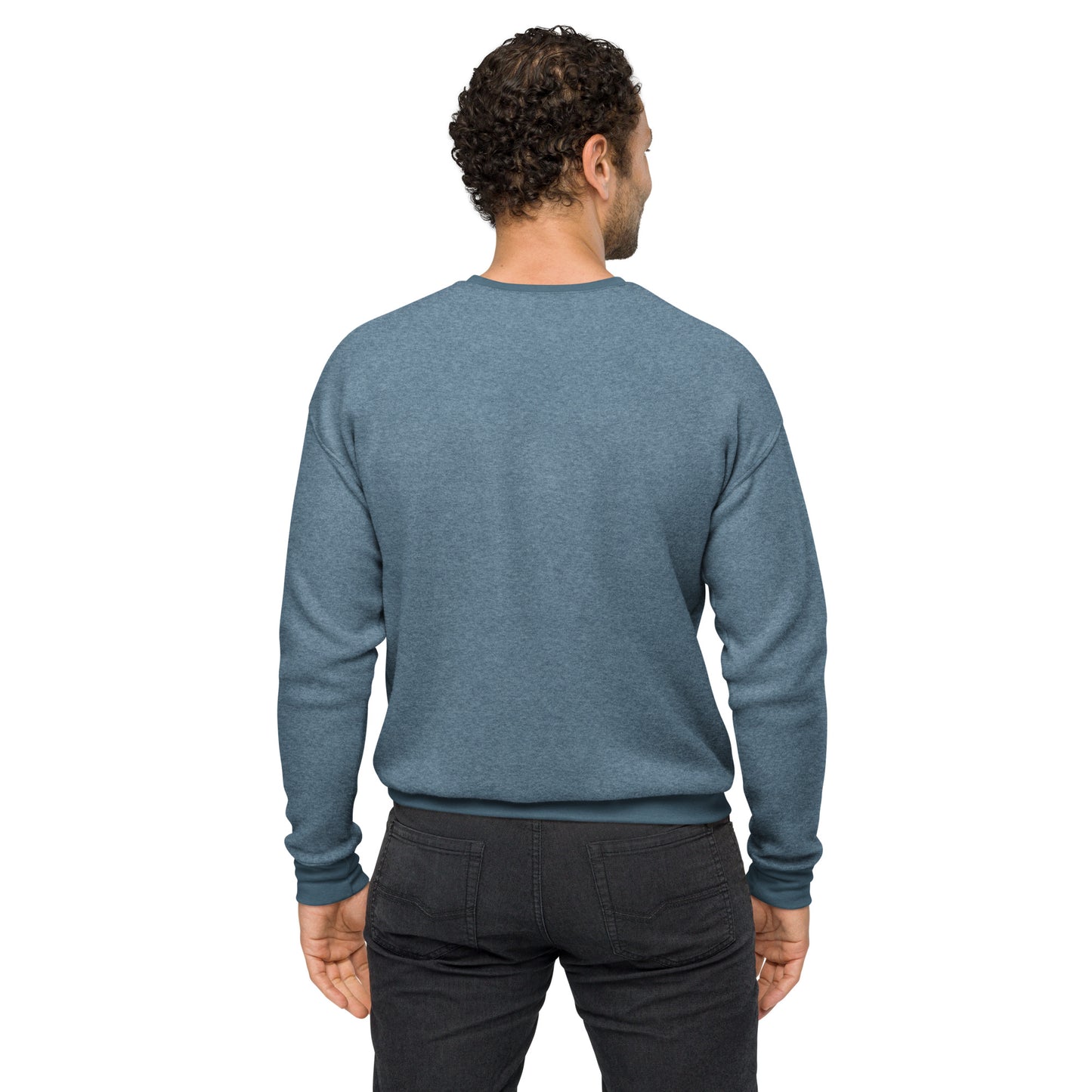 Unisex sueded fleece sweatshirt