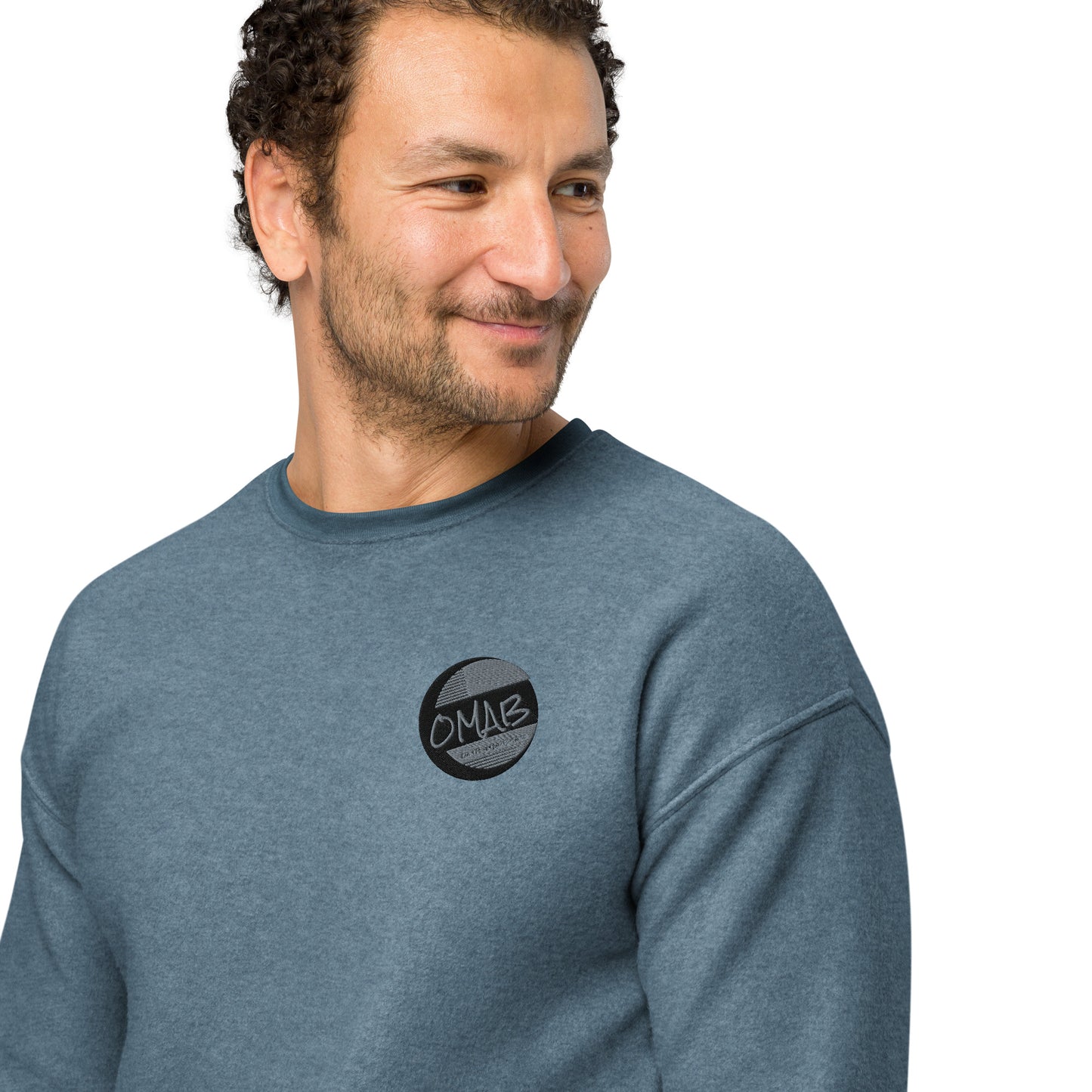 Unisex sueded fleece sweatshirt