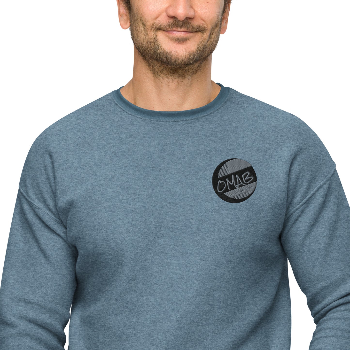 Unisex sueded fleece sweatshirt